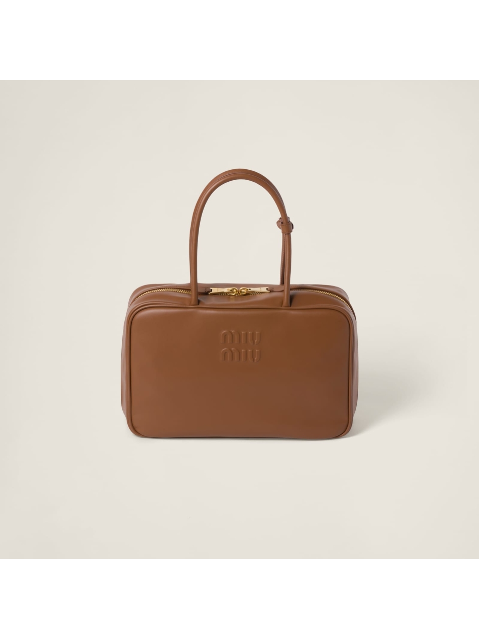 Кожаная сумка с верхней ручкой Miu miu