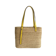 Маленькая сумка-тоут-корзинка Paula’s Ibiza Anagram из рафии Loewe