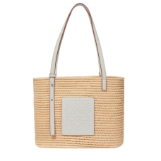 Маленькая сумка-тоут-корзинка Paula’s Ibiza Anagram из рафии Loewe