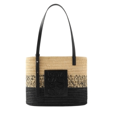 Маленькая сумка-тоут-корзинка Paula’s Ibiza Anagram из рафии Loewe