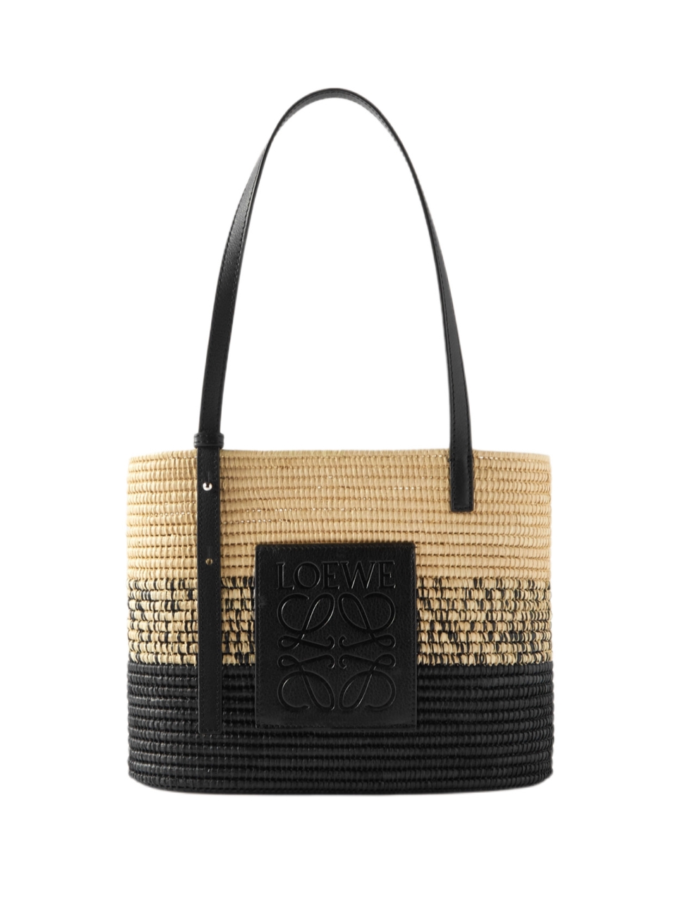 Маленькая сумка-тоут-корзинка Paula’s Ibiza Anagram из рафии Loewe
