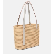 Маленькая сумка-тоут-корзинка Paula’s Ibiza Anagram из рафии Loewe