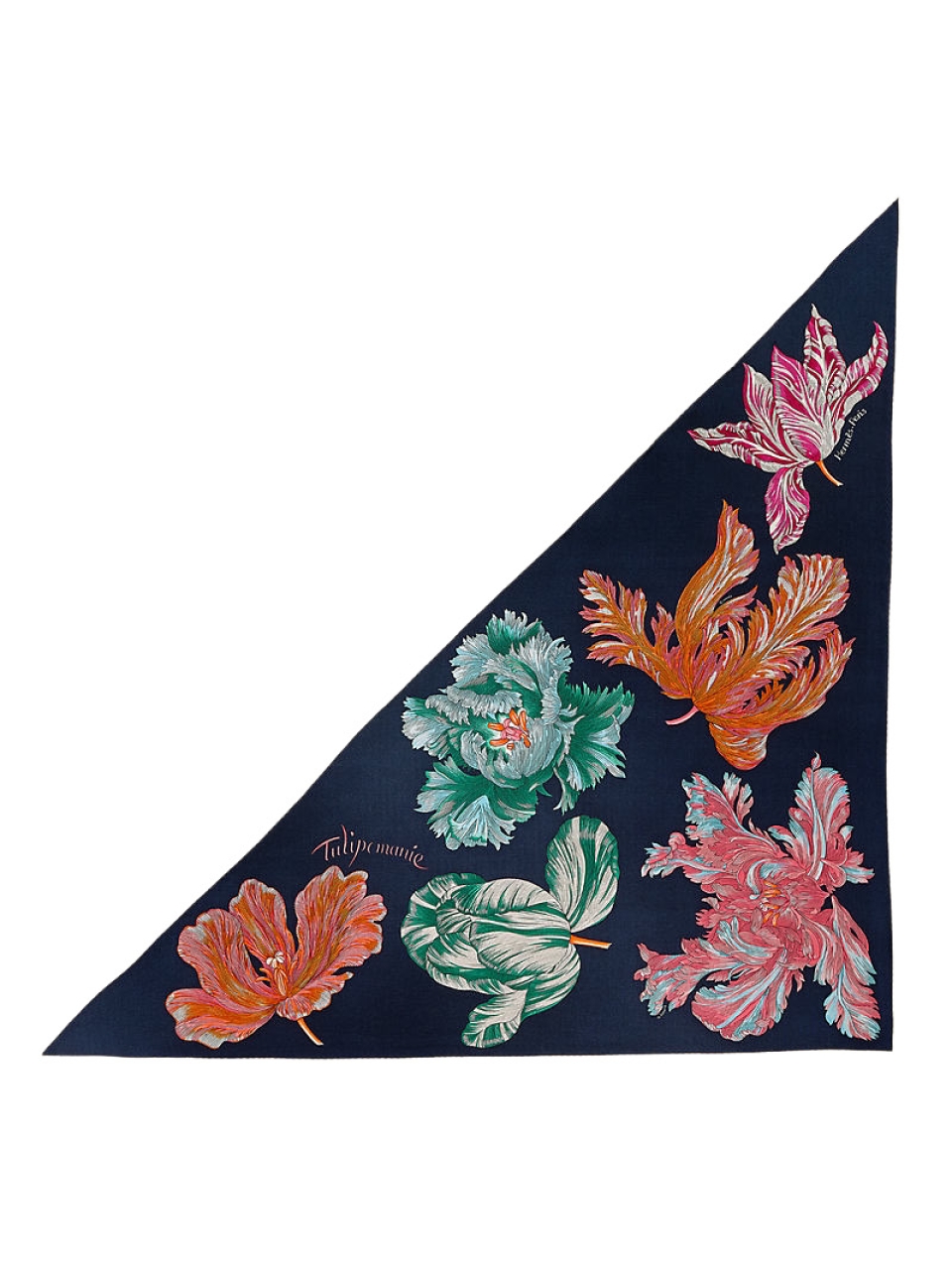 Платок треугольник Tulipomanie Hermes