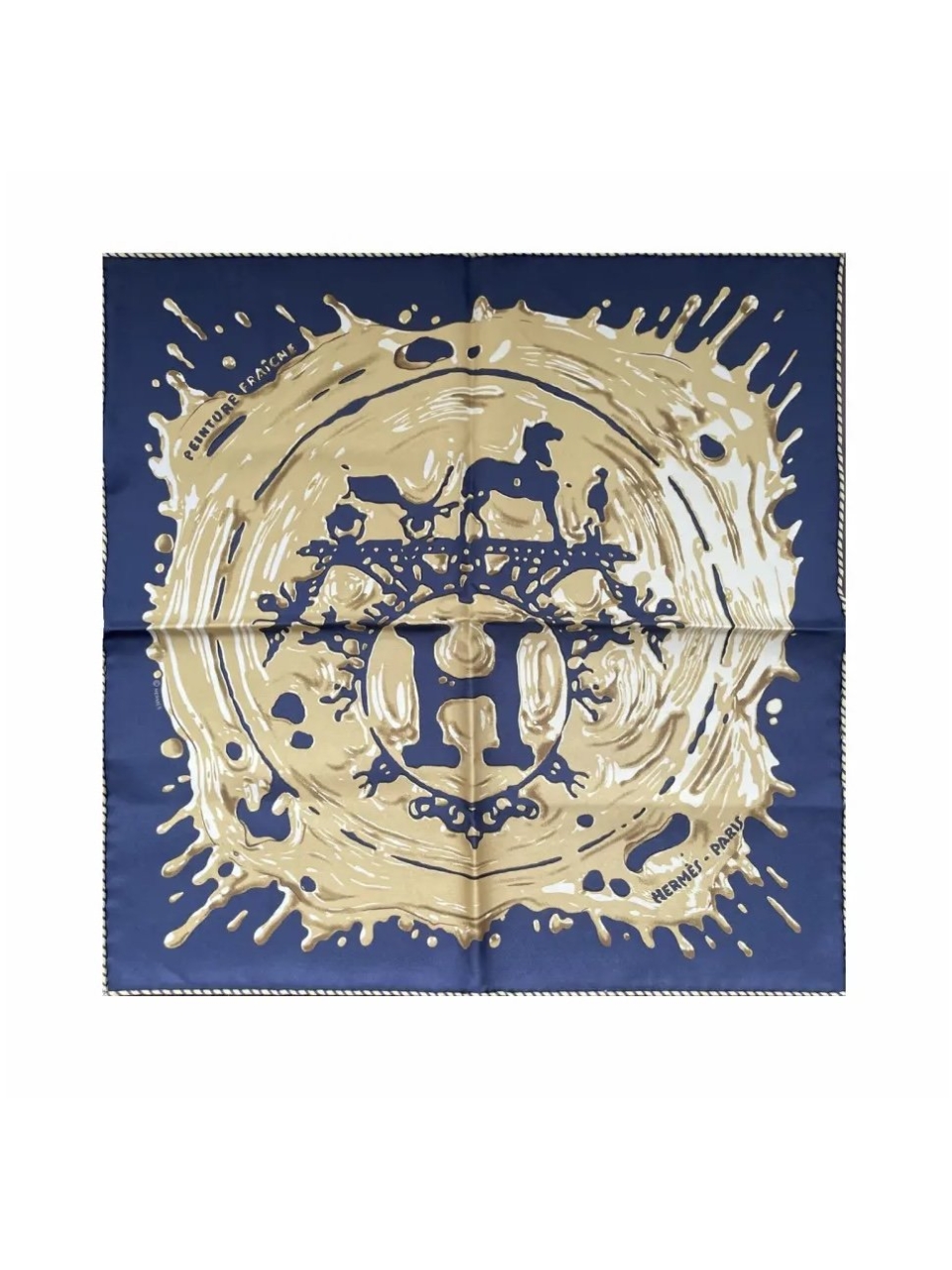 Шарф Peinture Fraiche 45 из шелкового твила Hermes