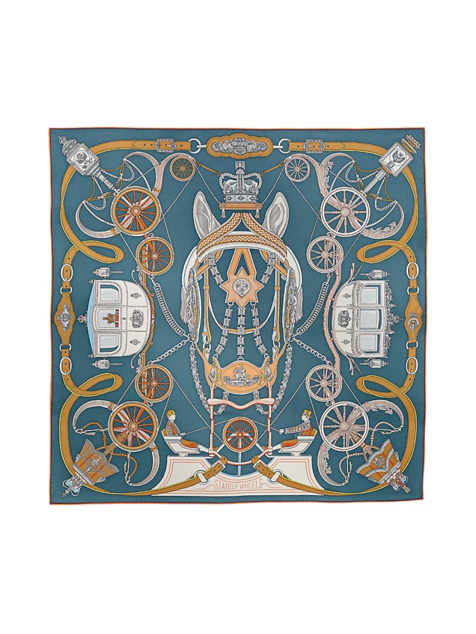 Шарф Stately Wheels 90 Hermes