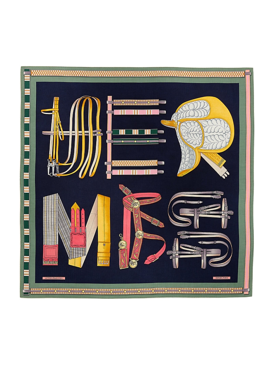 Шаль Lettres Equestres 140 Hermes