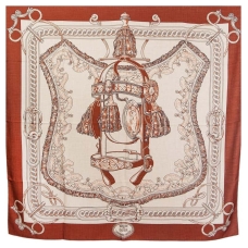 Шаль BRIDE DE COUR REMIX 140 Какао Naturel Hermes