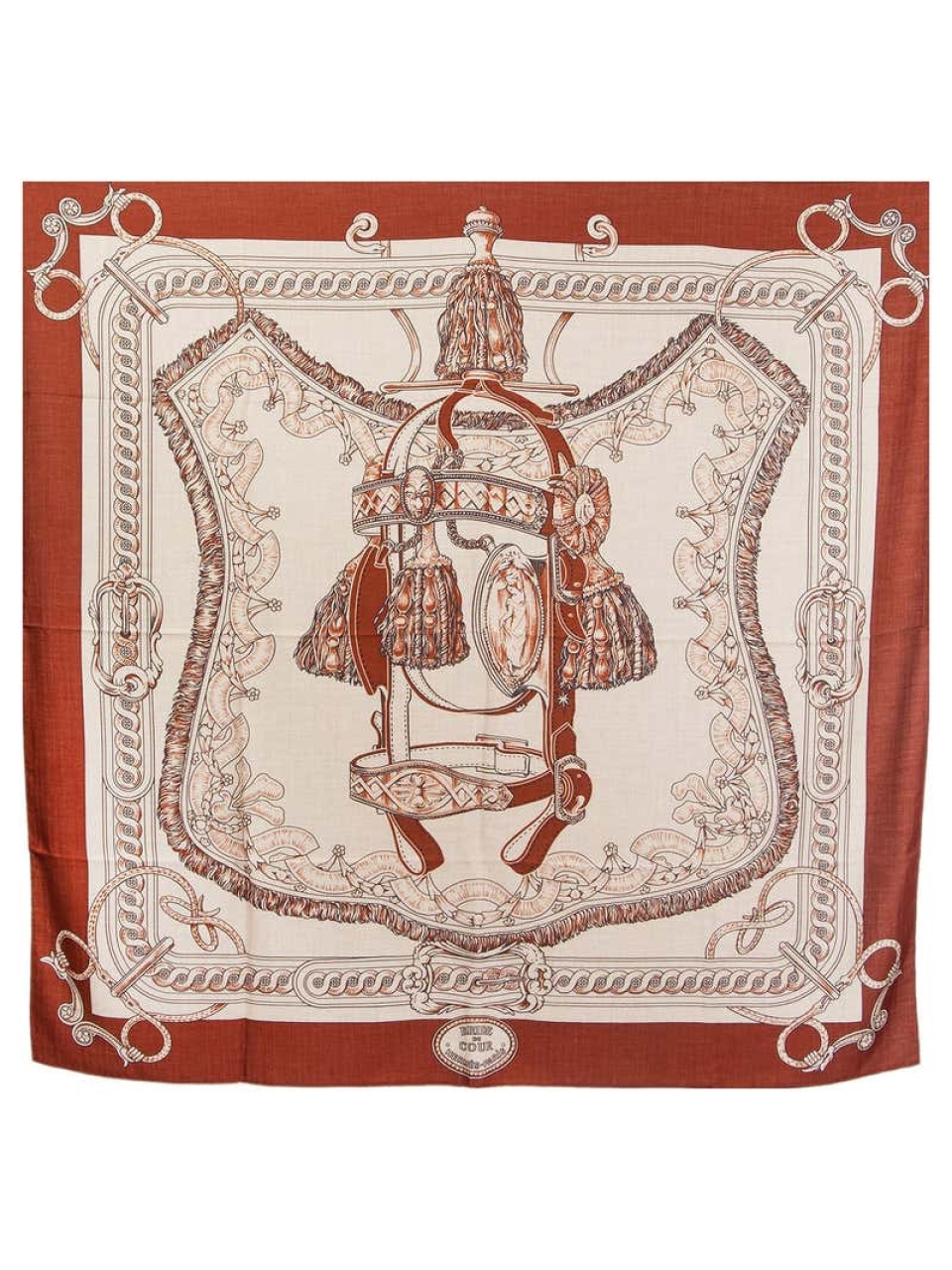 Шаль BRIDE DE COUR REMIX 140 Какао Naturel Hermes