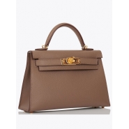 Сумка Hermes Kelly Sellier 20 Etoupe и Gris Perle Epsom