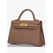 Сумка Hermes Kelly Sellier 20 Etoupe и Gris Perle Epsom