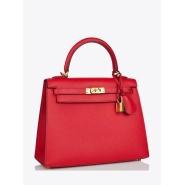 Сумка Hermes Kelly Sellier 25 Rouge Casaque Epsom