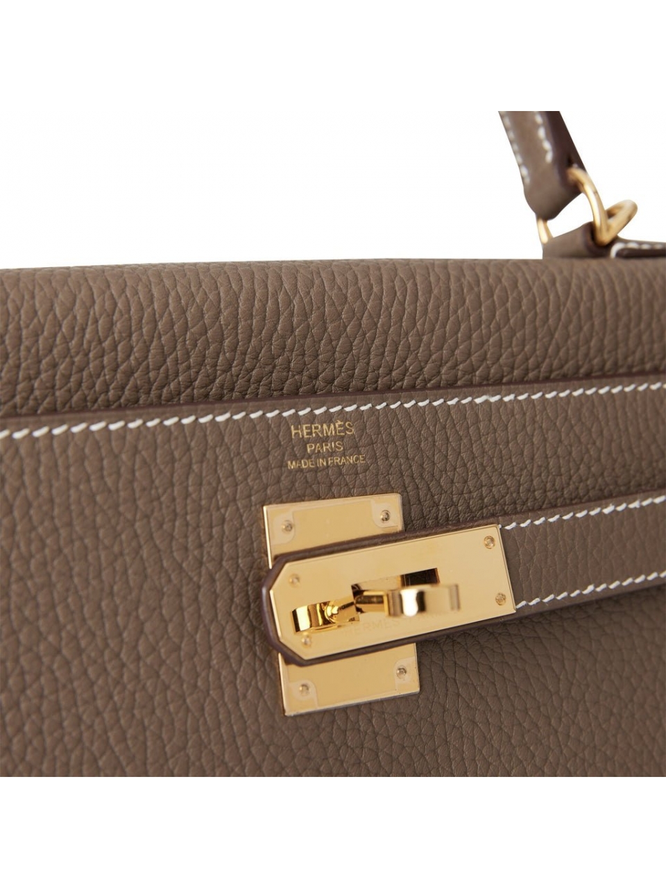 Сумка Hermes Kelly Retourne 28 Etoupe Clemence