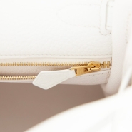 Сумка Hermes Kelly Retourne 28 White Clemence Gold Hardware