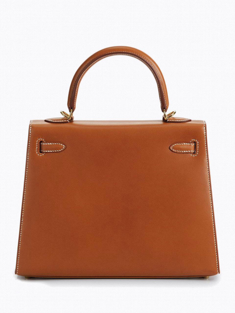 Сумка Hermes KELLY SELLIER 25 FAUVE BARENIA GOLD HARDWARE