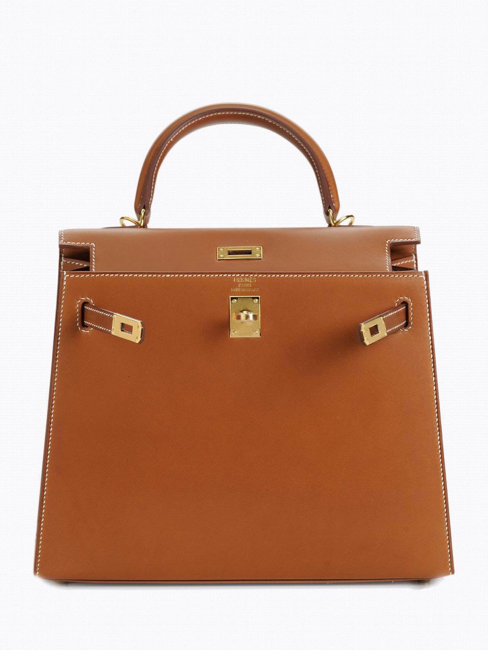 Сумка Hermes KELLY SELLIER 25 FAUVE BARENIA GOLD HARDWARE