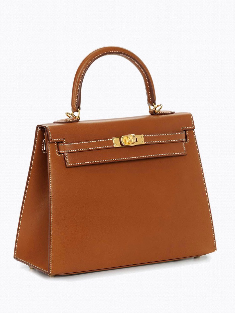 Сумка Hermes KELLY SELLIER 25 FAUVE BARENIA GOLD HARDWARE