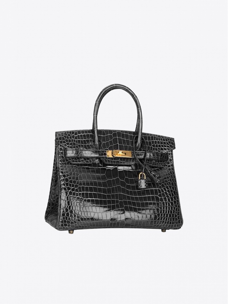 Сумка Hermes CROCODILE NILOTICUS LISSE GRAPHITE GHW