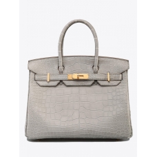 Сумка Hermes Gris Perle Matte Alligator