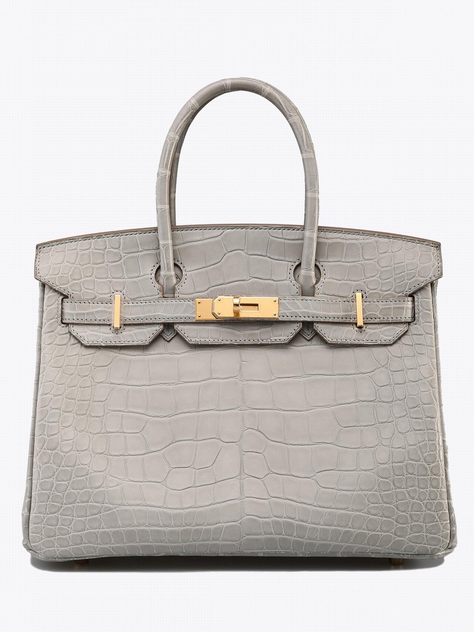 Сумка Hermes Gris Perle Matte Alligator