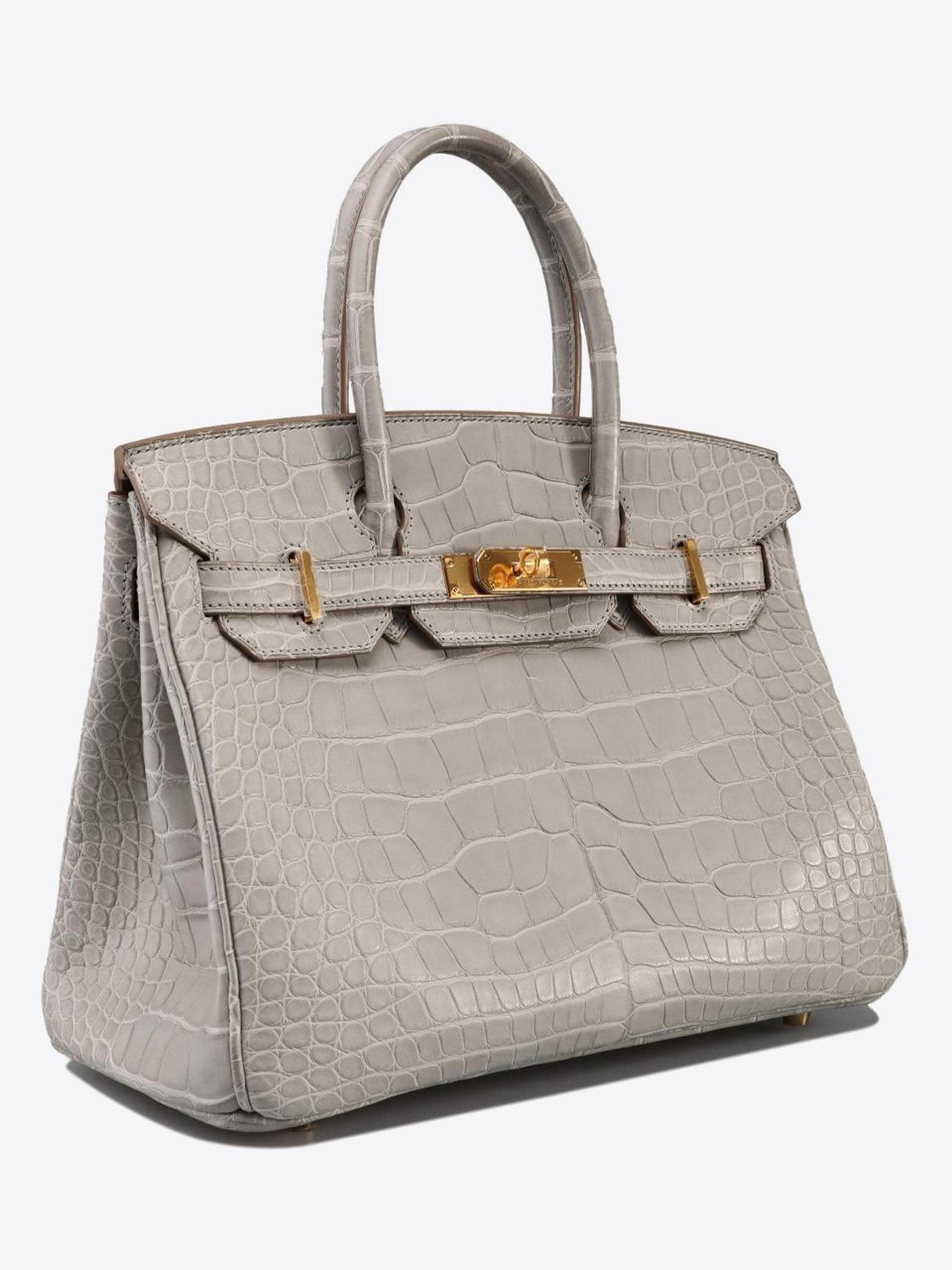 Сумка Hermes Gris Perle Matte Alligator